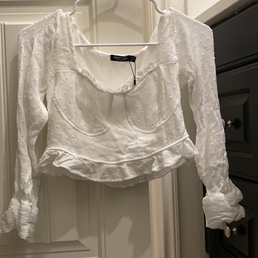 white crop top